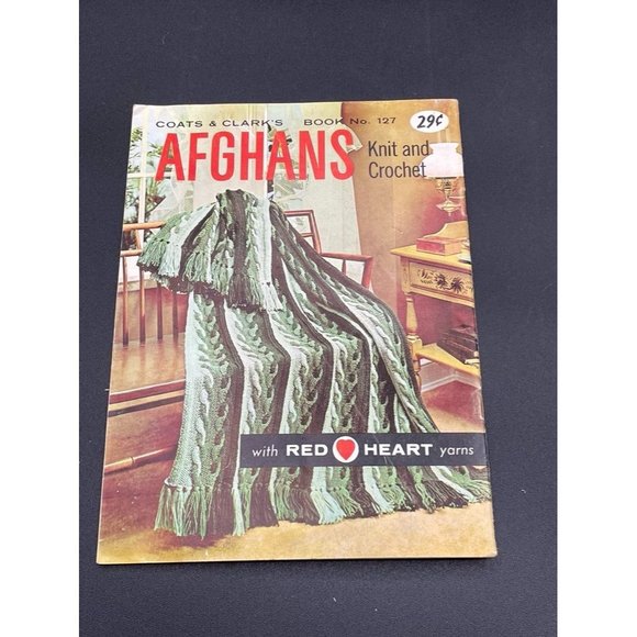 Coats & Clarks Book No. 127 Afghans Knit and Crochet 12 Different Patterns - Picture 8 of 9